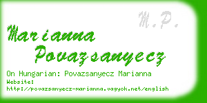 marianna povazsanyecz business card